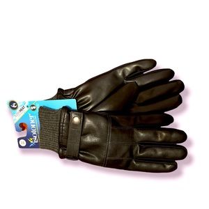 Extra Warm Sleek Heat Black Gloves